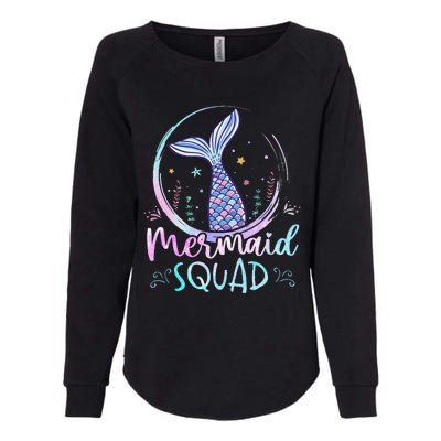 Mermaid Birthday Squad Partys Women Mermaid Womens California Wash Sweatshirt