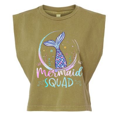 Mermaid Birthday Squad Partys Women Mermaid Garment-Dyed Women's Muscle Tee