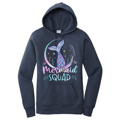 Mermaid Birthday Squad Partys Women Mermaid Women's Pullover Hoodie