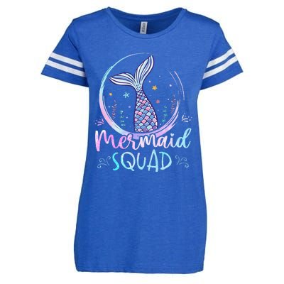 Mermaid Birthday Squad Partys Women Mermaid Enza Ladies Jersey Football T-Shirt