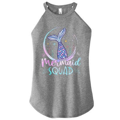 Mermaid Birthday Squad Partys Women Mermaid Women's Perfect Tri Rocker Tank