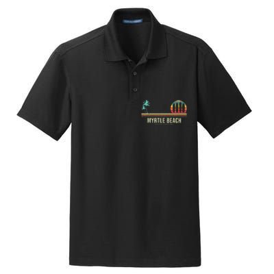 Myrtle Beach Summer Surf Dry Zone Grid Polo