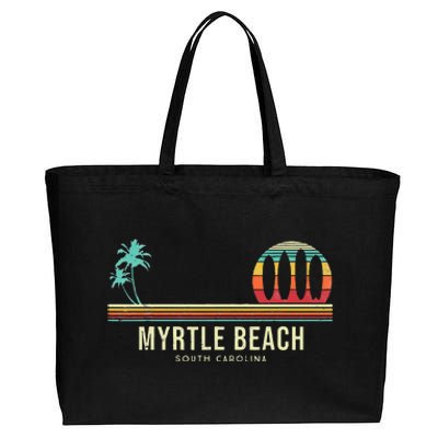 Myrtle Beach Summer Surf Cotton Canvas Jumbo Tote