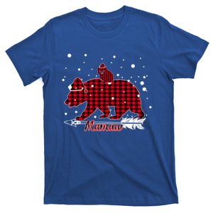 Mamaw Bear Santa Hat Matching Family Red Plaid Christmas Gift T-Shirt