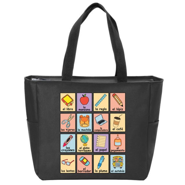 Maestra Bilingue Spanish Teacher Back To School Zip Tote Bag
