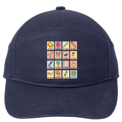 Maestra Bilingue Spanish Teacher Back To School 7-Panel Snapback Hat