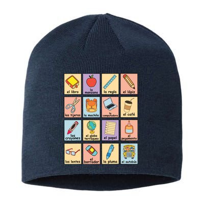 Maestra Bilingue Spanish Teacher Back To School Sustainable Beanie