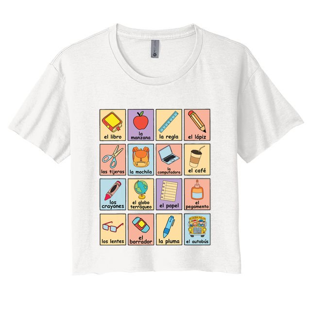Maestra Bilingue Spanish Teacher Back To School Crop Top