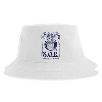 Motor Boating Sob Funny Motorboat Humor Captain Owner Sustainable Bucket Hat