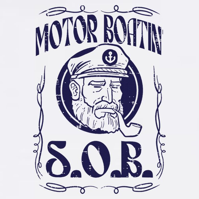 Motor Boating Sob Funny Motorboat Humor Captain Owner Sustainable Bucket Hat