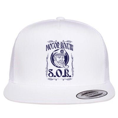 Motor Boating Sob Funny Motorboat Humor Captain Owner Flatbill Hat
