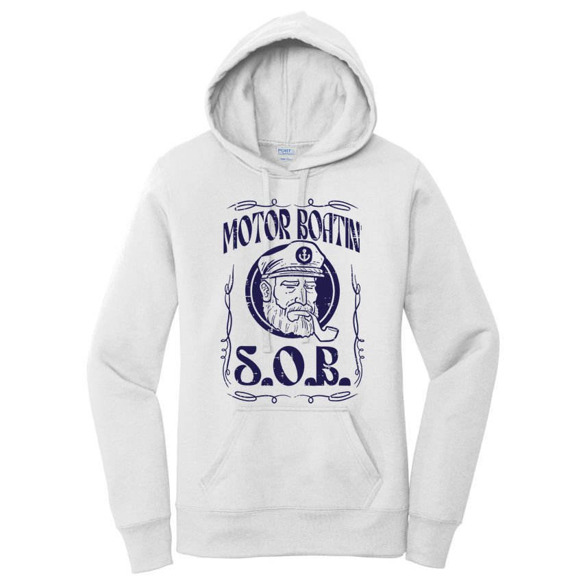 Motor Boating Sob Funny Motorboat Humor Captain Owner Women's Pullover Hoodie