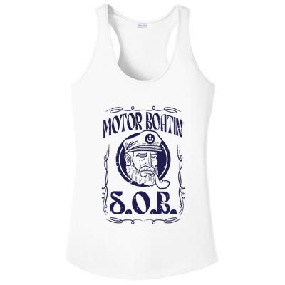 Motor Boating Sob Funny Motorboat Humor Captain Owner Ladies PosiCharge Competitor Racerback Tank