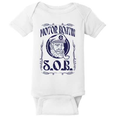 Motor Boating Sob Funny Motorboat Humor Captain Owner Baby Bodysuit