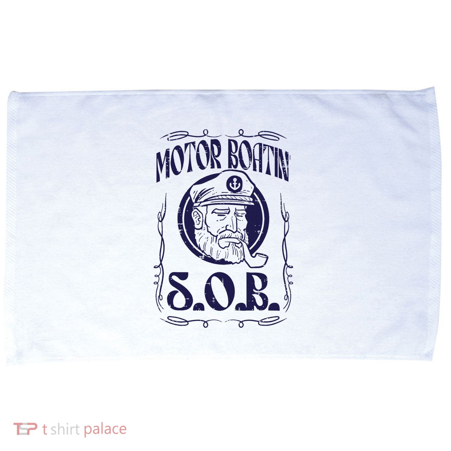 Motor Boating Sob Funny Motorboat Humor Captain Owner Microfiber Hand Towel
