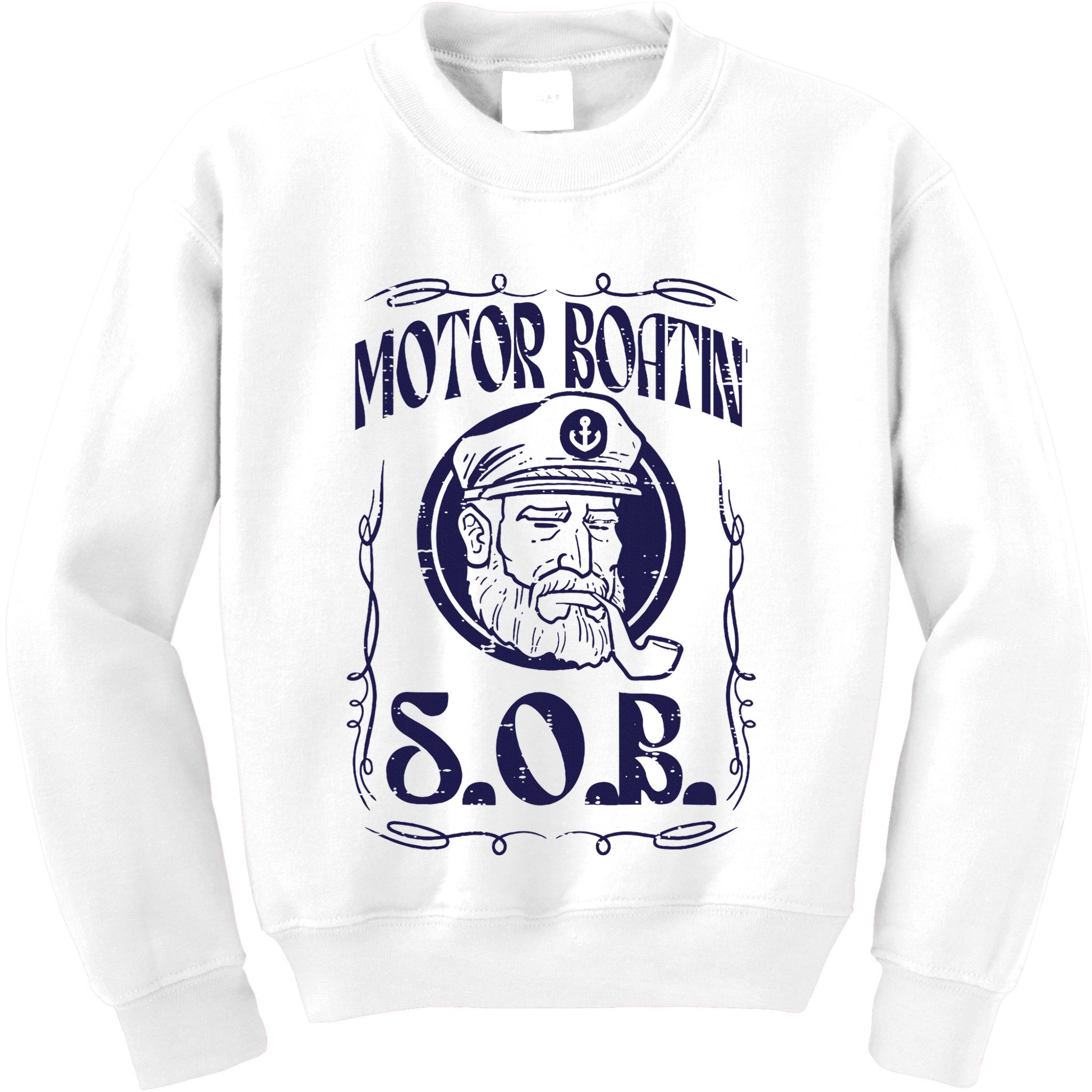 Motor Boating Sob Funny Motorboat Humor Captain Owner Kids Sweatshirt