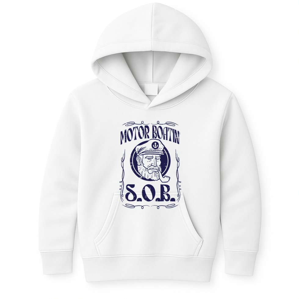 Motor Boating Sob Funny Motorboat Humor Captain Owner Kids Hoodie