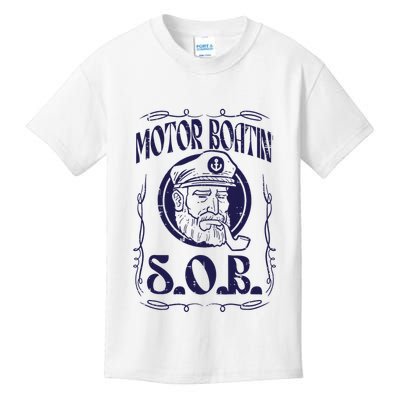 Motor Boating Sob Funny Motorboat Humor Captain Owner Kids T-Shirt