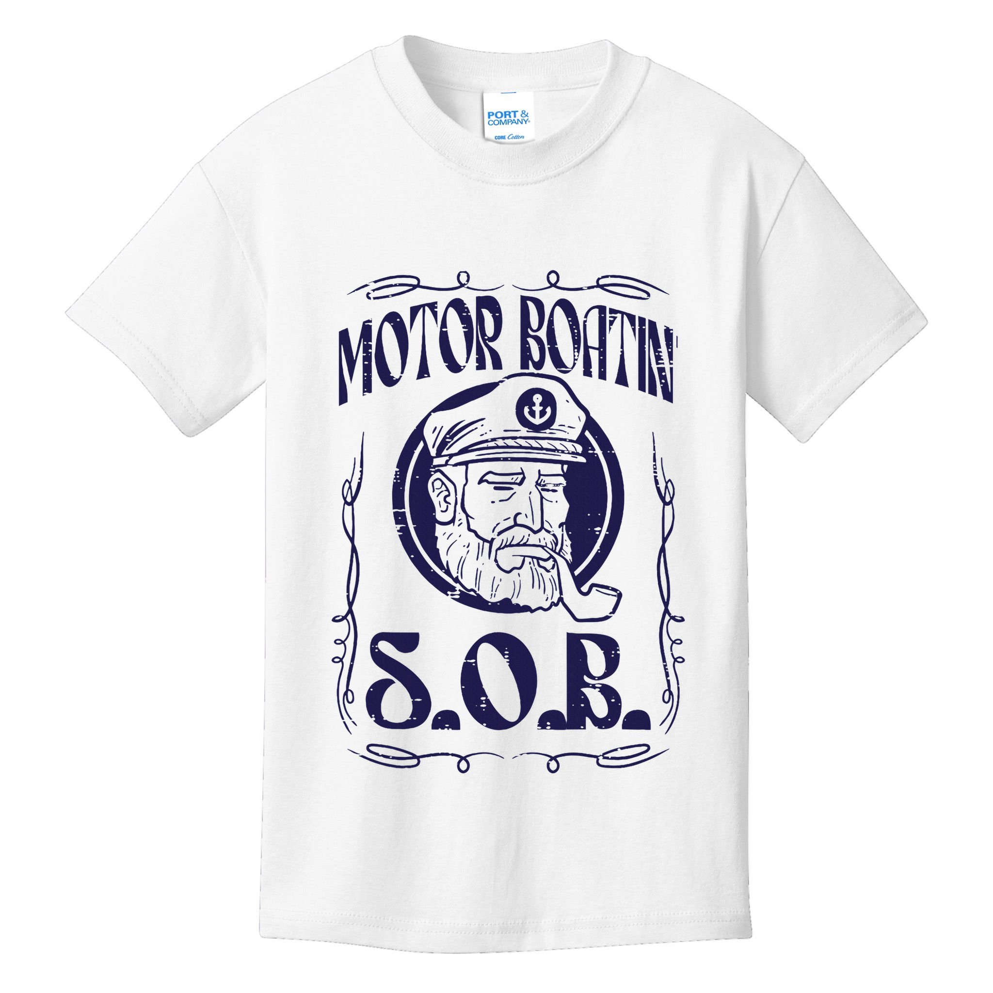 Motor Boating Sob Funny Motorboat Humor Captain Owner Kids T-Shirt