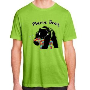 Mama Bear Support Love Autism Awareness Gift Adult ChromaSoft Performance T-Shirt