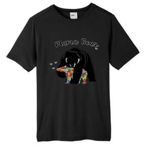 Mama Bear Support Love Autism Awareness Gift Tall Fusion ChromaSoft Performance T-Shirt