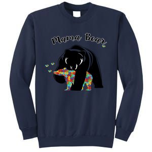 Mama Bear Support Love Autism Awareness Gift Sweatshirt