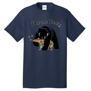 Mama Bear Support Love Autism Awareness Gift Tall T-Shirt