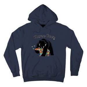 Mama Bear Support Love Autism Awareness Gift Tall Hoodie