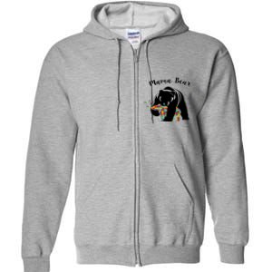 Mama Bear Support Love Autism Awareness Gift Full Zip Hoodie