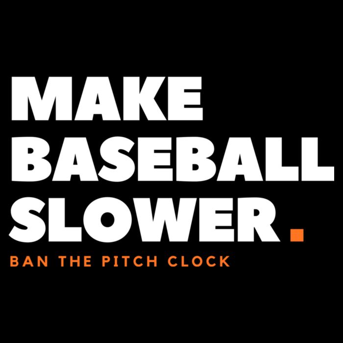 MAKE BASEBALL SLOWER Ban The Pitch Clock Humor Funny Impact Tech Backpack