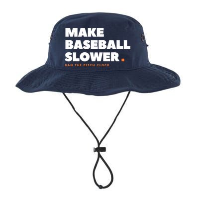 MAKE BASEBALL SLOWER Ban The Pitch Clock Humor Funny Bucket Hat