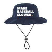MAKE BASEBALL SLOWER Ban The Pitch Clock Humor Funny Bucket Hat