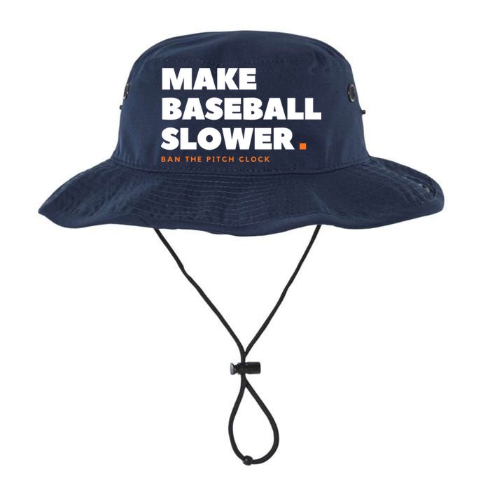 MAKE BASEBALL SLOWER Ban The Pitch Clock Humor Funny Bucket Hat