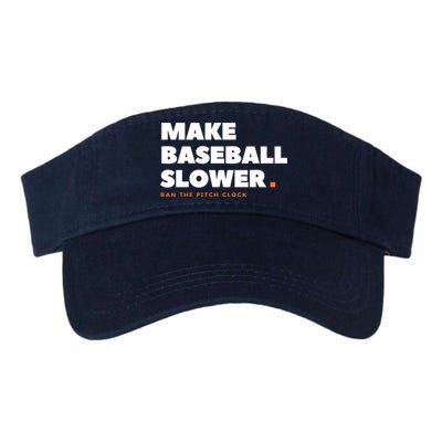 MAKE BASEBALL SLOWER Ban The Pitch Clock Humor Funny Visor