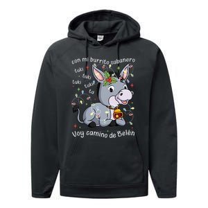 Mi Burrito Sabanero Mexican Tuki Tuki Donkey Latino Xmas Swea Performance Fleece Hoodie