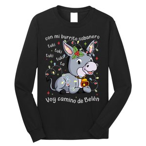 Mi Burrito Sabanero Mexican Tuki Tuki Donkey Latino Xmas Swea Long Sleeve Shirt