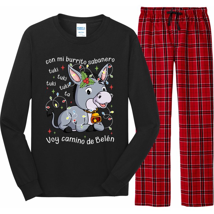 Mi Burrito Sabanero Mexican Tuki Tuki Donkey Latino Xmas Swea Long Sleeve Pajama Set