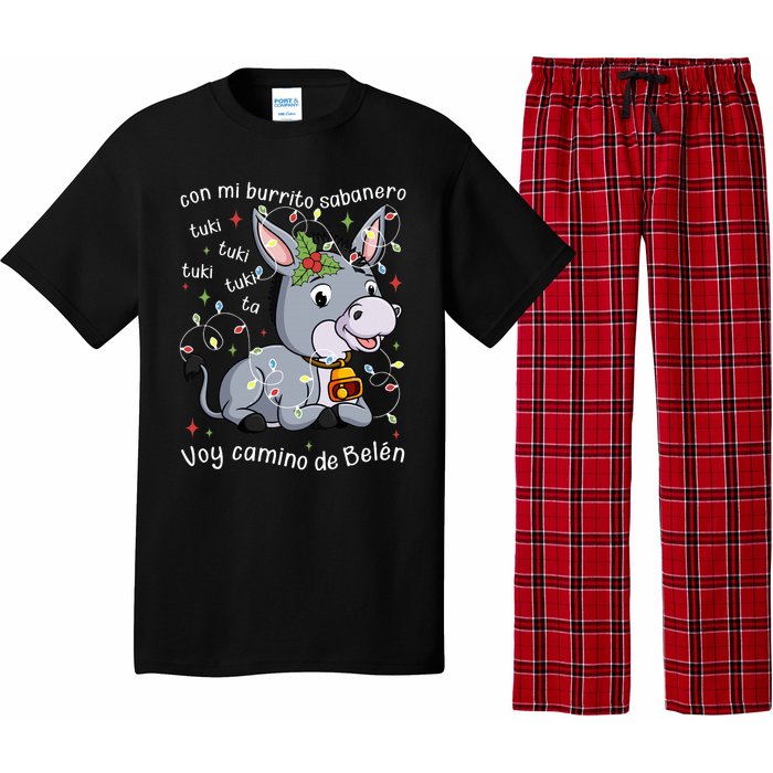 Mi Burrito Sabanero Mexican Tuki Tuki Donkey Latino Xmas Swea Pajama Set