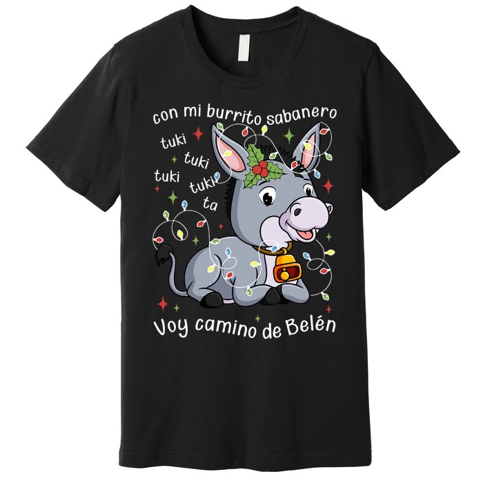 Mi Burrito Sabanero Mexican Tuki Tuki Donkey Latino Xmas Swea Premium T-Shirt