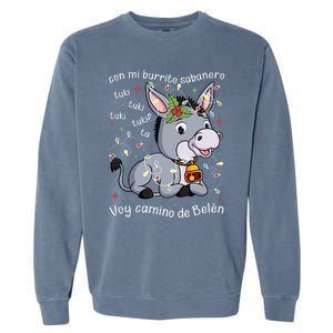 Mi Burrito Sabanero Mexican Tuki Tuki Donkey Latino Xmas Swea Garment-Dyed Sweatshirt