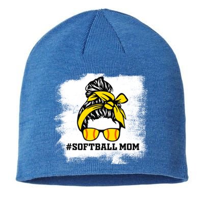 Messy Bun Softball Mom Life Bleached Game Day Cheer Mom Gift Sustainable Beanie