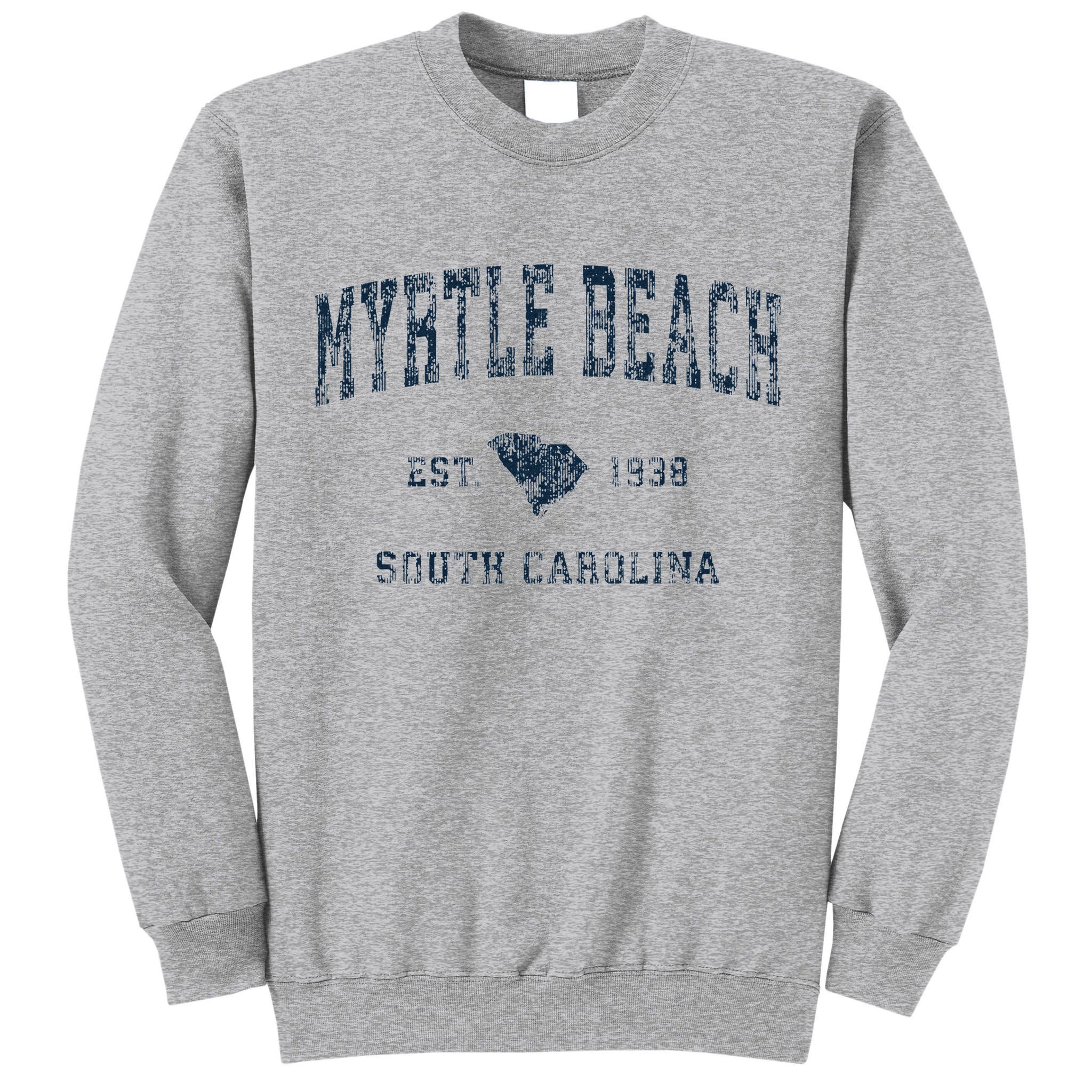 Myrtle Beach South Carolina Vintage Sports Design Print Tall Sweatshirt