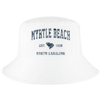 Myrtle Beach South Carolina Vintage Sports Design Print Cool Comfort Performance Bucket Hat