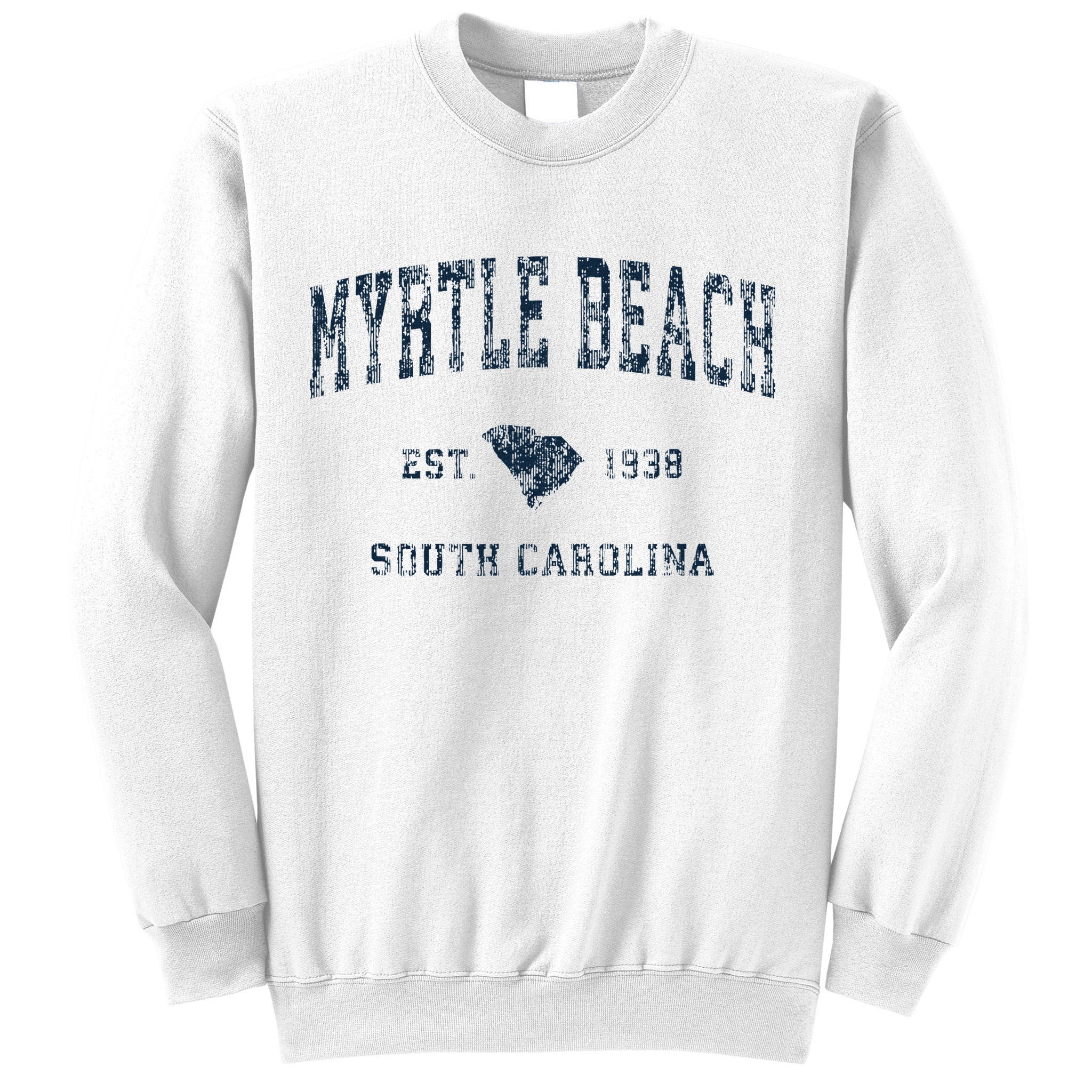 Myrtle Beach South Carolina Vintage Sports Design Print Sweatshirt