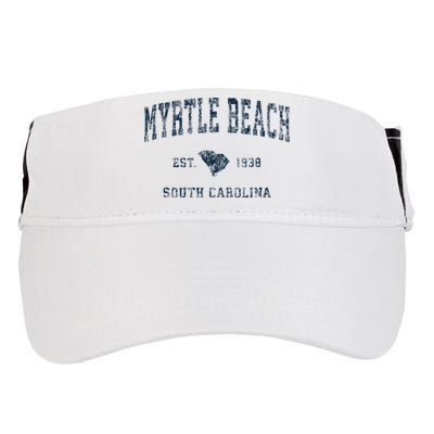 Myrtle Beach South Carolina Vintage Sports Design Print Adult Drive Performance Visor