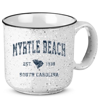 Myrtle Beach South Carolina Vintage Sports Design Print 15oz Campfire Ceramic Mug