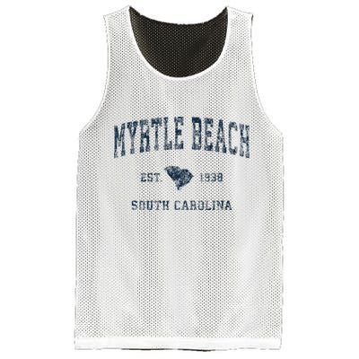 Myrtle Beach South Carolina Vintage Sports Design Print Mesh Reversible Basketball Jersey Tank