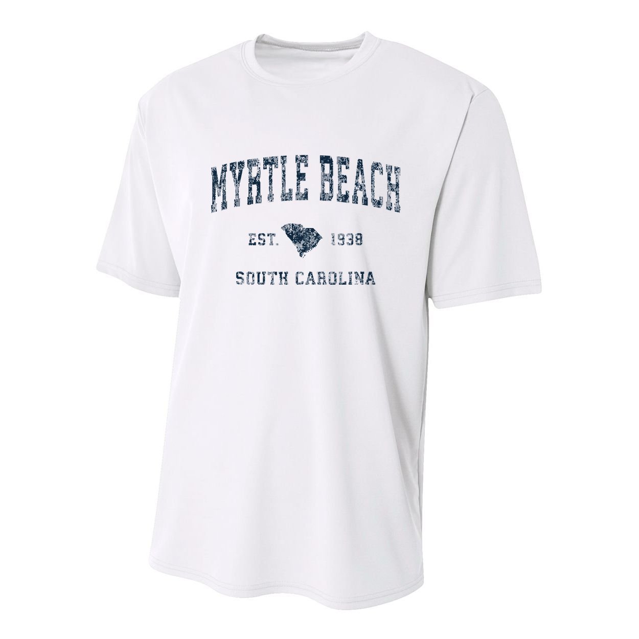 Myrtle Beach South Carolina Vintage Sports Design Print Youth Performance Sprint T-Shirt