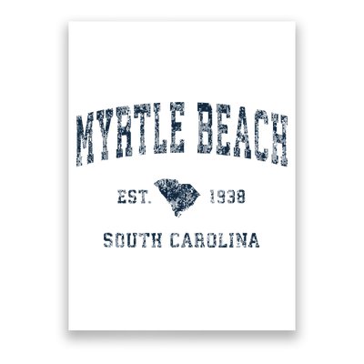 Myrtle Beach South Carolina Vintage Sports Design Print Poster