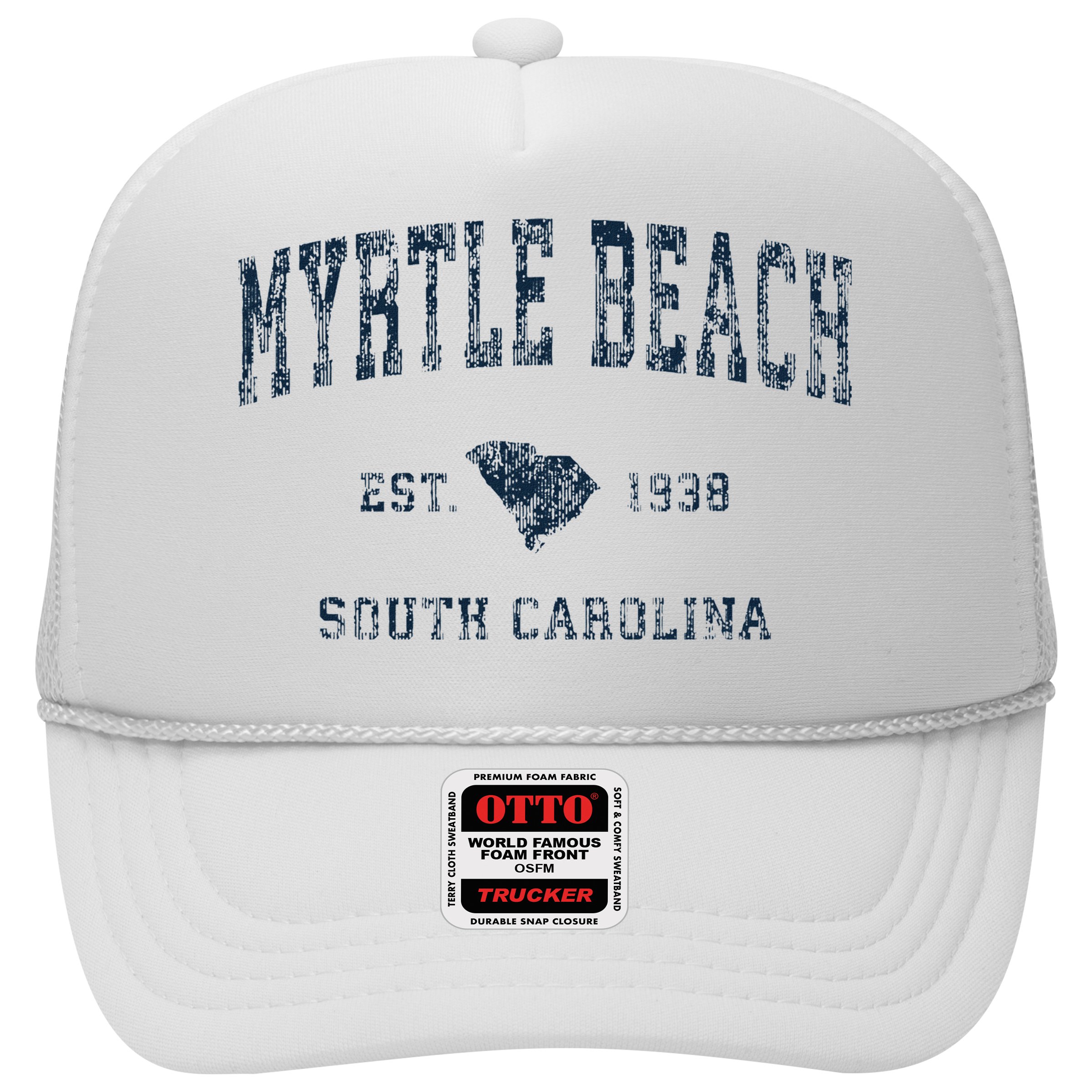 Myrtle Beach South Carolina Vintage Sports Design Print Hat